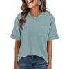 imageANRABESS Women Oversized T Shirts Short Sleeve Summer Casual Loose Top Basic Tee with PocketCadet Blue