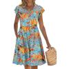 imageANRABESS Women Summer Casual 2025 Ruffle Sleeveless V Neck Short Sundress Flowy Aline Cute Beach Mini Dress with PocketsOrange Blue Patterned