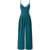 imageANRABESS Women V Neck Spaghetti Strap Wide Leg Dressy Jumpsuits 2025 Summer Casual One Piece Jumper Romper Outfits ampamp PocketsLake Green