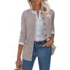 imageANRABESS Womens Cardigans 2025 Fall Dressy Casual Long Sleeve Crewneck Button Down Open Front Soft Knit Cardigan SweatersBright Camel