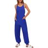 imageANRABESS Womens Casual Jumpsuits Summer Sleeveless Stretchy Romper Harem Pants Loose Jumpers Overalls Trendy OutfitsRoyal Blue