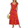 Orange Red Floral