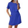 imageANRABESS Womens Dresses 2025 Summer Casual Short Sleeve Crew Neck Elastic Waist Mini T Shirt Dress with PocketsRoyal Blue