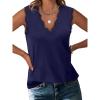 imageANRABESS Womens Lace Trim Tank Tops V Neck Sleeveless Shirts 2025 Summer Casual Trendy Dressy Cami TopNavy Blue