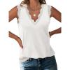 imageANRABESS Womens Lace Trim Tank Tops V Neck Sleeveless Shirts 2025 Summer Casual Trendy Dressy Cami TopWhite