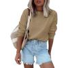 imageANRABESS Womens Long Sleeve Oversized Casual Loose Fit Crewneck Waffle Knit Cozy Pullover Sweaters 2025 Fall FashionCamel