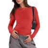 imageANRABESS Womens Long Sleeve Shirts Tight Fitted Going Out Crop Tops Crewneck Basic Tee Y2k Outfits Teens Girls ClothesBrilliant Red