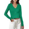 imageANRABESS Womens Long Sleeve V Neck Cable Knit Sweater Jumper 2025 Fall Pullover Top Cute Soft Ladies Dressy Casual OutfitsGreen
