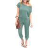 imageANRABESS Womens Loose Summer Casual Off Shoulder Elastic Waist Stretchy Long Romper Jumpsuit01grey Green