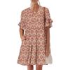 Apricot Red Floral