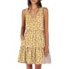 imageANRABESS Womens Summer Casual Tank Dress Sleeveless V Neck T Shirt Sundress Flowy Tiered Swing Mini Beach Vacation DressesYellow Floral