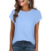 imageANRABESS Womens Tops Summer Cap Sleeve Basic Tee Shirts 2025 Trendy Loose Fit Casual Dressy Business Work Tshirts ClothesSky Blue