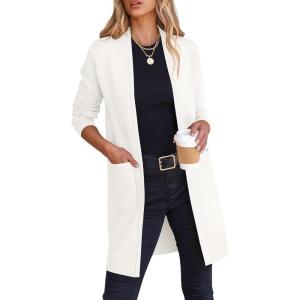 imageANRABESS Cardigan Sweater for Women Casual 2025 Fall Fashion Coat Long Sleeve Open Front Knit Coatigan OutwearOffwhite
