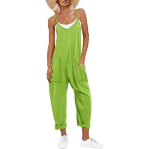 imageANRABESS Jumpsuits for Women Casual Summer Overalls Sleeveless Spaghetti Strap Romper Jumpers Trendy Beach Vacation OutfitsGrass