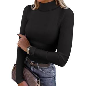 imageANRABESS Long Sleeve Thermal Shirt for Women Turtleneck Slim Fit Tshirt Top 2025 Fall Basic Tee Winter Underwear ClothesBlack