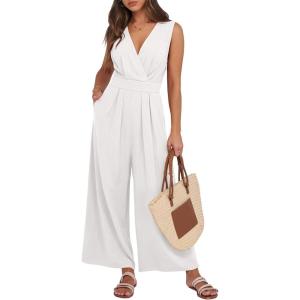 imageANRABESS Women Jumpsuits Sleeveless V Neck Elegant Dressy Casual Backless One Piece Pants Romper 2025 Summer OutfitsWhite