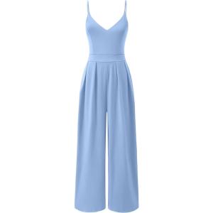 imageANRABESS Women V Neck Spaghetti Strap Wide Leg Dressy Jumpsuits 2025 Summer Casual One Piece Jumper Romper Outfits ampamp PocketsLight Blue