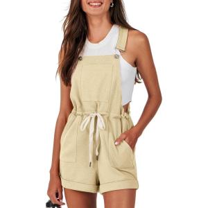 imageANRABESS Womens Overall Shorts Summer Casual Shortalls Loose Bib Rompers Beach Jumpsuit Vacation Jumpers Comfy ClothesApricot