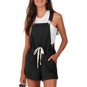 imageANRABESS Womens Overall Shorts Summer Casual Shortalls Loose Bib Rompers Beach Jumpsuit Vacation Jumpers Comfy ClothesBlack