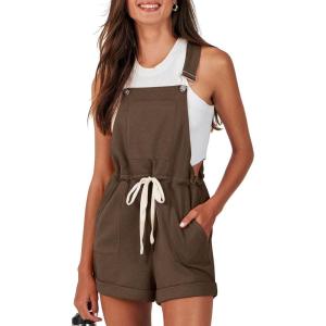imageANRABESS Womens Overall Shorts Summer Casual Shortalls Loose Bib Rompers Beach Jumpsuit Vacation Jumpers Comfy ClothesCoffee