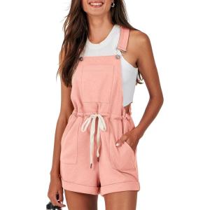 imageANRABESS Womens Overall Shorts Summer Casual Shortalls Loose Bib Rompers Beach Jumpsuit Vacation Jumpers Comfy ClothesPink