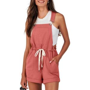 imageANRABESS Womens Overall Shorts Summer Casual Shortalls Loose Bib Rompers Beach Jumpsuit Vacation Jumpers Comfy ClothesRust