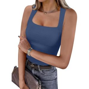 imageANRABESS Womens Square Neck Tank Top Sleeveless Workout Summer Basic Tops Knit Slim Fit 2025 Trendy Shirts Camisole ClothesGray Blue