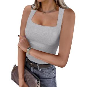 imageANRABESS Womens Square Neck Tank Top Sleeveless Workout Summer Basic Tops Knit Slim Fit 2025 Trendy Shirts Camisole ClothesGrey