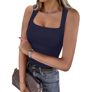 imageANRABESS Womens Square Neck Tank Top Sleeveless Workout Summer Basic Tops Knit Slim Fit 2025 Trendy Shirts Camisole ClothesNavy Blue