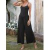 imageANRABESS Jumpsuits for Women Summer Casual Sleeveless Scoop Neck Spaghetti Straps Wide Leg One Piece Romper Beach OutfitsBlack