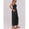 imageANRABESS Jumpsuits for Women Summer Casual Sleeveless Scoop Neck Spaghetti Straps Wide Leg One Piece Romper Beach OutfitsBlack