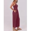 imageANRABESS Jumpsuits for Women Summer Casual Sleeveless Scoop Neck Spaghetti Straps Wide Leg One Piece Romper Beach OutfitsBurgundy
