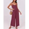 imageANRABESS Jumpsuits for Women Summer Casual Sleeveless Scoop Neck Spaghetti Straps Wide Leg One Piece Romper Beach OutfitsBurgundy