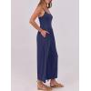 imageANRABESS Jumpsuits for Women Summer Casual Sleeveless Scoop Neck Spaghetti Straps Wide Leg One Piece Romper Beach OutfitsDeep Blue