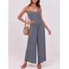 imageANRABESS Jumpsuits for Women Summer Casual Sleeveless Scoop Neck Spaghetti Straps Wide Leg One Piece Romper Beach OutfitsGrey