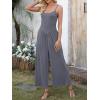 imageANRABESS Jumpsuits for Women Summer Casual Sleeveless Scoop Neck Spaghetti Straps Wide Leg One Piece Romper Beach OutfitsGrey