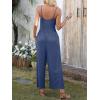 imageANRABESS Jumpsuits for Women Summer Casual Sleeveless Scoop Neck Spaghetti Straps Wide Leg One Piece Romper Beach OutfitsNavy Blue