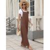 imageANRABESS Overalls for Women 2025 Summer Casual Loose One Piece Outfits Baggy Wide Leg Jumpers Lightweight Comfy RompersBrown