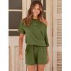 imageANRABESS Romper for Women Summer Casual Off Shoulder One Piece T Shirt Jumpsuits Vacation Beach OutfitsArmy Green