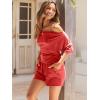 imageANRABESS Romper for Women Summer Casual Off Shoulder One Piece T Shirt Jumpsuits Vacation Beach OutfitsPeach