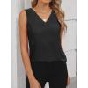 imageANRABESS Tank Top for Women Dressy Casual Business Work Blouses Sleeveless V Neck Textured Tops 2025 Spring Summer OutfitsBlack