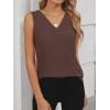 imageANRABESS Tank Top for Women Dressy Casual Business Work Blouses Sleeveless V Neck Textured Tops 2025 Spring Summer OutfitsBrown