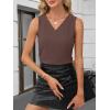 imageANRABESS Tank Top for Women Dressy Casual Business Work Blouses Sleeveless V Neck Textured Tops 2025 Spring Summer OutfitsBrown