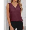 imageANRABESS Tank Top for Women Dressy Casual Business Work Blouses Sleeveless V Neck Textured Tops 2025 Spring Summer OutfitsBurgundy