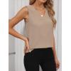 imageANRABESS Tank Top for Women Dressy Casual Business Work Blouses Sleeveless V Neck Textured Tops 2025 Spring Summer OutfitsKhaki