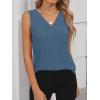 imageANRABESS Tank Top for Women Dressy Casual Business Work Blouses Sleeveless V Neck Textured Tops 2025 Spring Summer OutfitsLake Blue