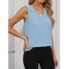 imageANRABESS Tank Top for Women Dressy Casual Business Work Blouses Sleeveless V Neck Textured Tops 2025 Spring Summer OutfitsLight Blue