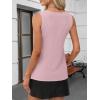 imageANRABESS Tank Top for Women Dressy Casual Business Work Blouses Sleeveless V Neck Textured Tops 2025 Spring Summer OutfitsLight Pink