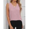 imageANRABESS Tank Top for Women Dressy Casual Business Work Blouses Sleeveless V Neck Textured Tops 2025 Spring Summer OutfitsLight Pink