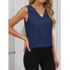 imageANRABESS Tank Top for Women Dressy Casual Business Work Blouses Sleeveless V Neck Textured Tops 2025 Spring Summer OutfitsNavy Blue